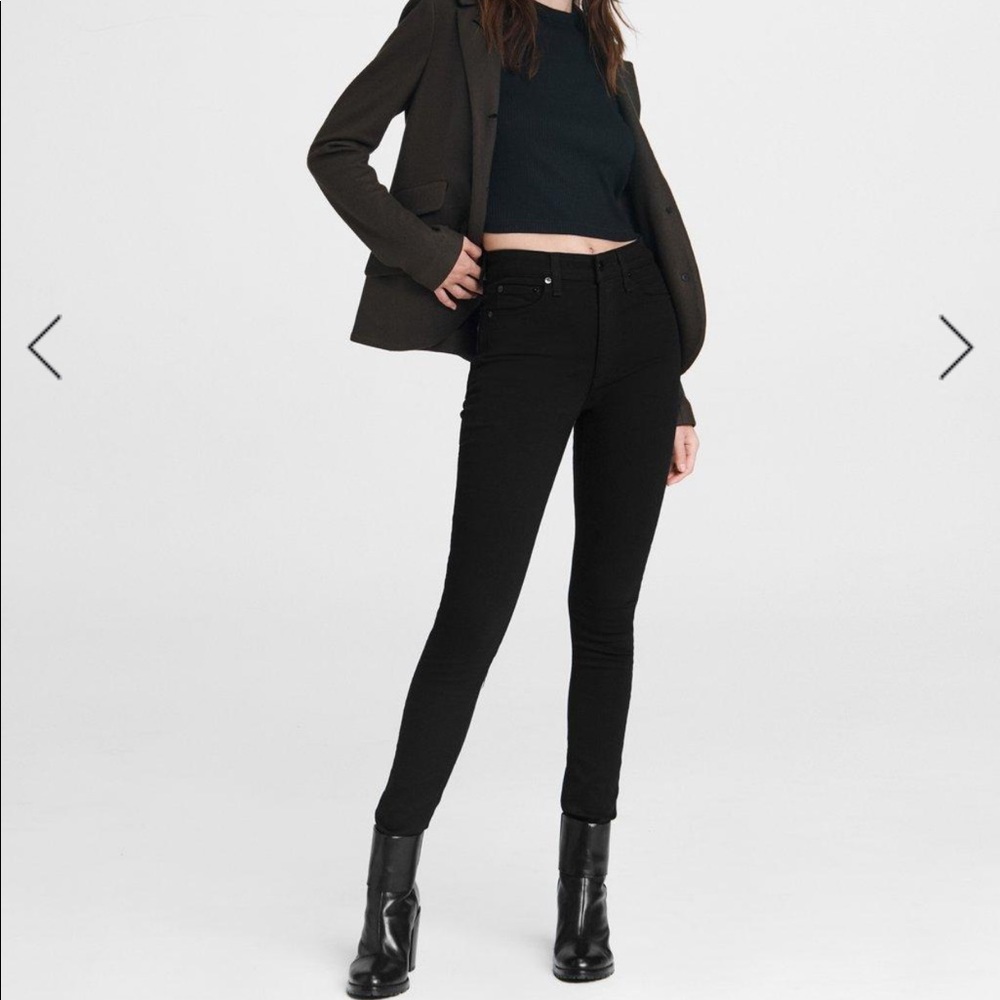 Never worn rag and bone high rise skinny in black